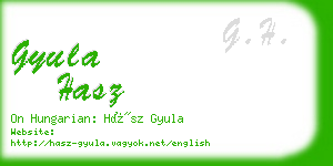 gyula hasz business card